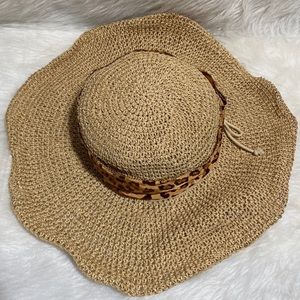 🌹Gold Metallic Straw Floppy Hat